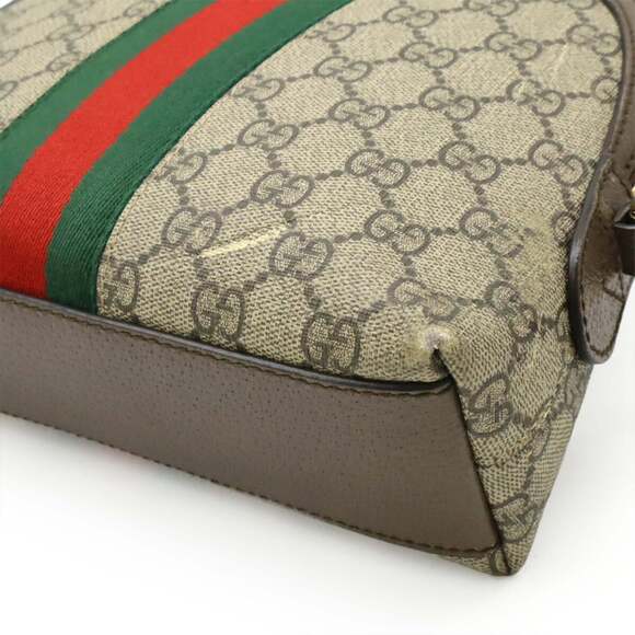 GUCCI Authentic Brown Leather Pochette Shoulder Bag - Picture 4 of 8